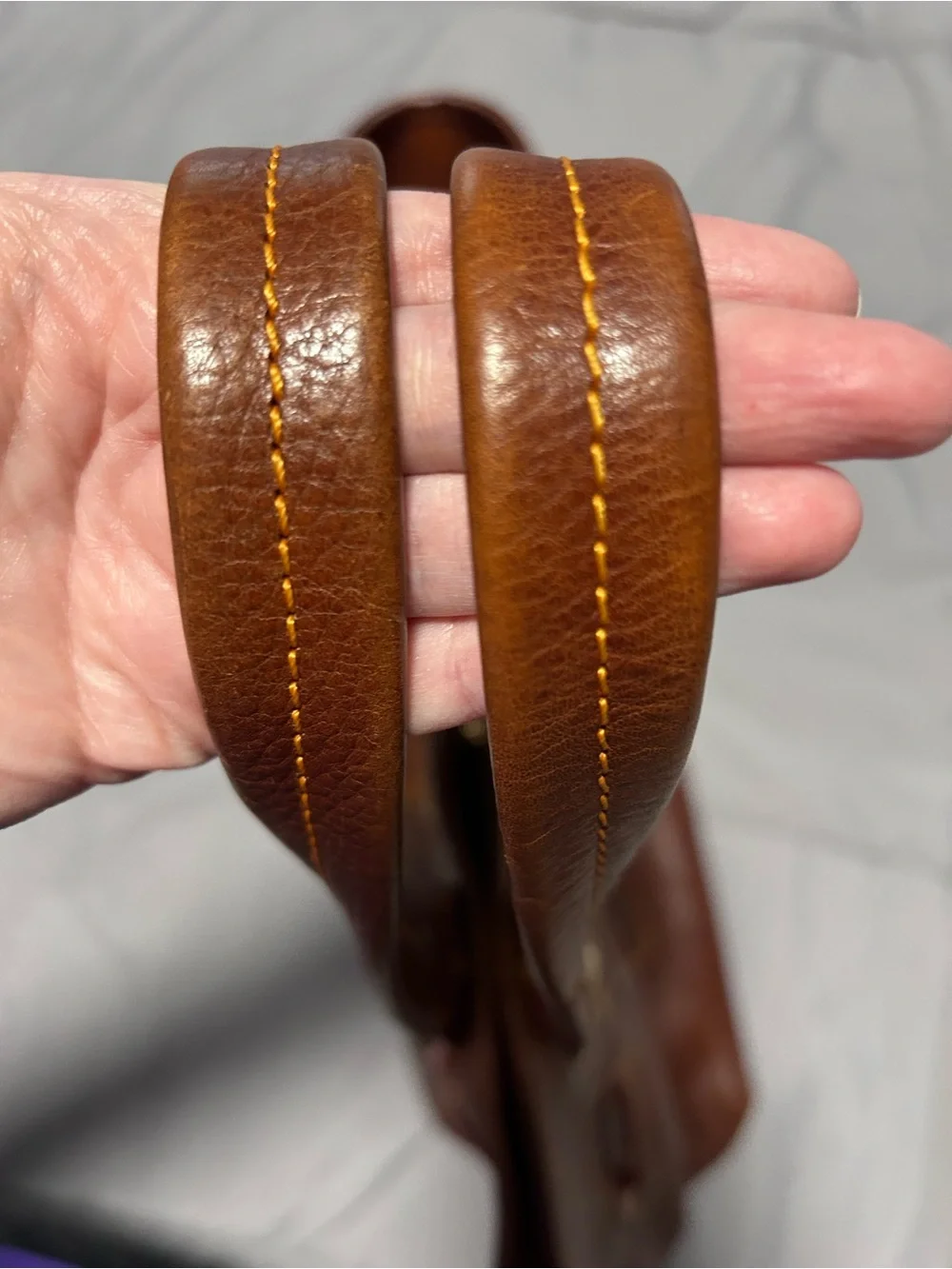 Dooney & Bourke Chiara Pebbled Leather Satchel Cognac Brown